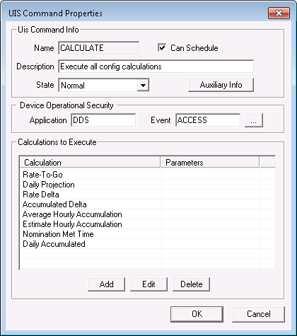 UIS Command Properties